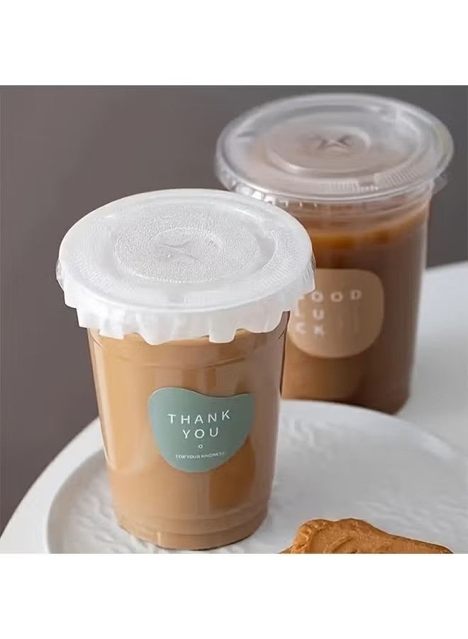 أغطية أوراق المشروبات المقاومة للتسرب للقهوة، 500 قطعة لأكواب الطعام الآمنة للقهوة والشاي والحفلات والمزيد، مقاومة لانسكاب الزيت - Image 2